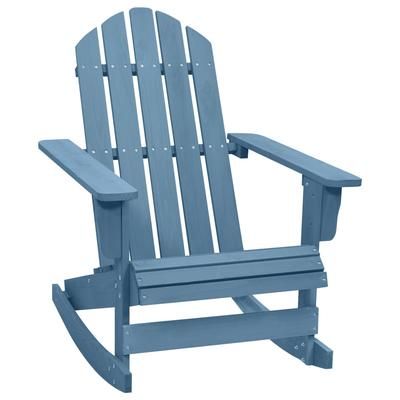 vidaXL Sedia a Dondolo da Giardino Adirondack in Massello di Abete Blu