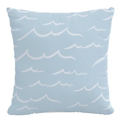 18" Outdoor Pillow by Skyline Furniture in Surf Chambray