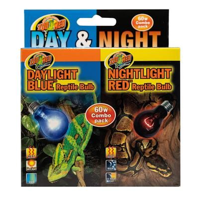 Day & Night Reptile Bulb Combo Pack, 60 W