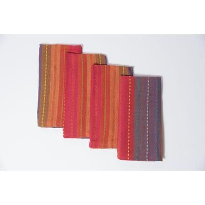 PHOENIX 4 PK NAPKINS by LINTEX LINENS in Red (Size 18" X 18")