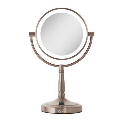 Cordless Dual-Sided LED Lighted Vanity Mirror by Zadro Products Inc. in Rose