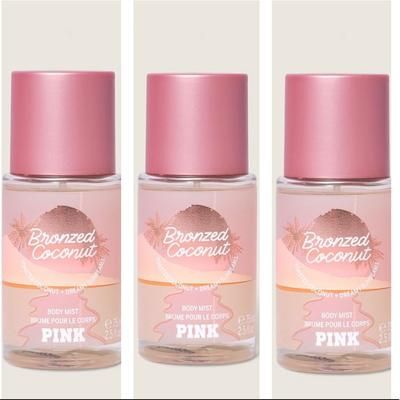 Pink Victoria's Secret Makeup | 3xpink Vs Bronzed Coconut Mini Body M Ist Nib | Color: Cream/Pink | Size: Os