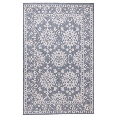 "Liora Manne Malibu Kashan Indoor/Outdoor Rug Slate 7'10" x 9'10" - Trans Ocean MAU80822433"