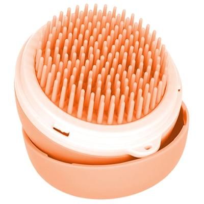 'Bravel' Orange 3-in-1 Travel Pocketed Dual Grooming Brush and Pet Comb, 3.19 IN