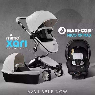 Mima Xari 4G + Maxi Cosi Mico XP Max Travel System Bundle - Black - Black / Black / Essential Black