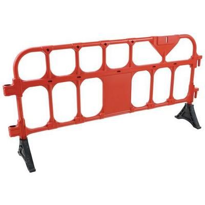 barrière plastique avec pieds - 2000mm rouge