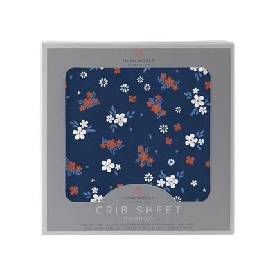 Serenity Floral Bamboo Crib Sheet - Newcastle Classics 5040SRTY