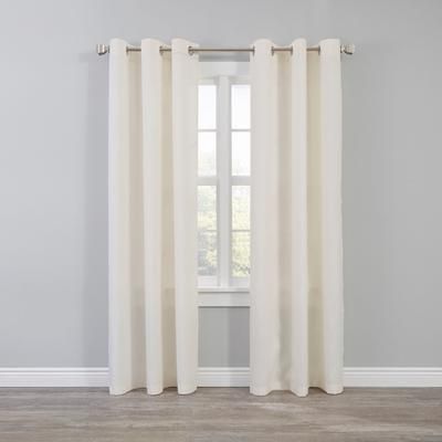 Wide Width BH Studio Microfiber Grommet Panel by BH Studio in Ivory (Size 50" W 63" L)