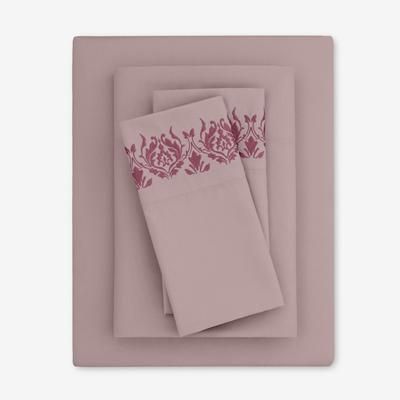Amelia Sheet Set by BrylaneHome in Pale Rose (Size KING)