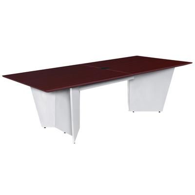 "Array 96" Conference Table with Power Data Grommet- Mahogany/ White - Regency ACT9648MHWH"