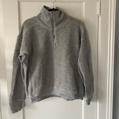 Lululemon Athletica Tops | Lululemon Textured Fleece 1/2 Zip Grey | Color: Gray | Size: 10