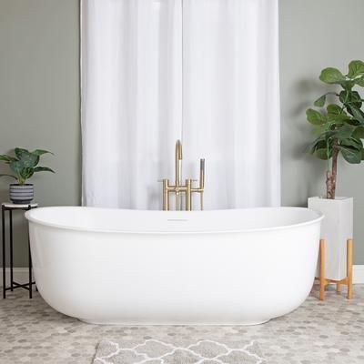 Randolph Morris Mees 67 Inch Acrylic Double Ended Freestanding Tub RMTW07-PB