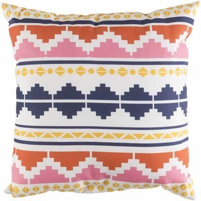 Terramuggus 18" Square Modern Pillow Moroccan Plush Burnt Orange/Dark Blue/Ivory/Pink/Yellow/Navy Outdoor Throw Pillow - Boutique Rugs