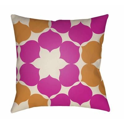 Lambontong 20" Square Modern Pillow plush Burnt Orange/Ivory/Purple Outdoor Throw Pillow - Boutique Rugs