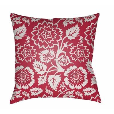 Tupang 22" Square Modern Pillow plush Off White/Red Outdoor Throw Pillow - Boutique Rugs
