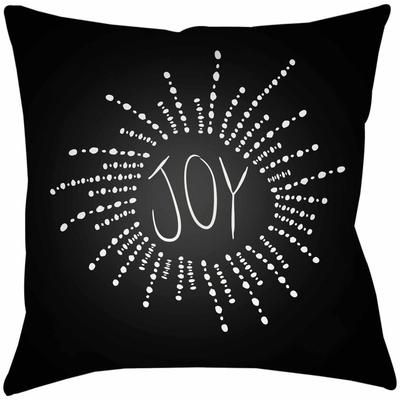 Bitanjuan 18" Square Modern Pillow plush Onyx Black/White Tonal/Neutral/Gray/Nickel/Jet Black/Light Silver/Black/Onyx Outdoor Throw Pillow - Boutique Rugs