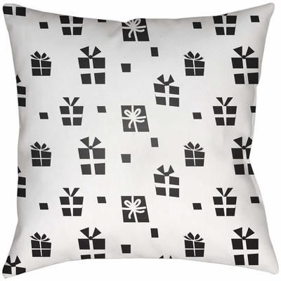 Budta 18" Square Modern Pillow plush Silverton/Black White/Medium Gray/Smoke/Gray/Off White/Light Silver/Onyx Outdoor Throw Pillow - Boutique Rugs