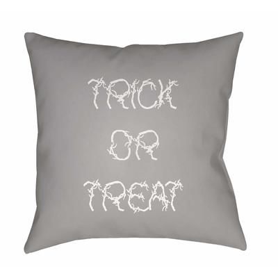 Mapandan 20" Square Modern Halloween pillow Medium Gray/White Tonal/Dark Gray/Smoke/Gray/Pewter/Off White/Metallic Silver/Medium Gray Outdoor Throw Pillow - Boutique Rugs
