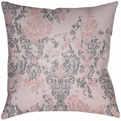 Estelle 18" Square Cottage Pillow plush Gray/Lilac/Mauve Outdoor Throw Pillow - Boutique Rugs