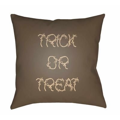 Moriones 18" Square Modern Halloween pillow White Tonal/Multi Brown/Tan/Driftwood/Light Gray/Eggplant/Pearl/Dark Gray/Taupe/Nickel/Dark Purple/Medium Gray/Gray Outdoor Throw Pillow - Boutique Rugs