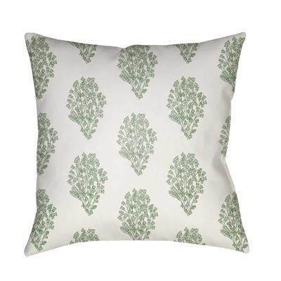 Buang 20" Square Modern Pillow plush Light Sage/Sage/White Outdoor Throw Pillow - Boutique Rugs