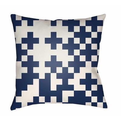 Atikokan 20" Square Modern Pillow plush Dark Blue/White/Navy Outdoor Throw Pillow - Boutique Rugs