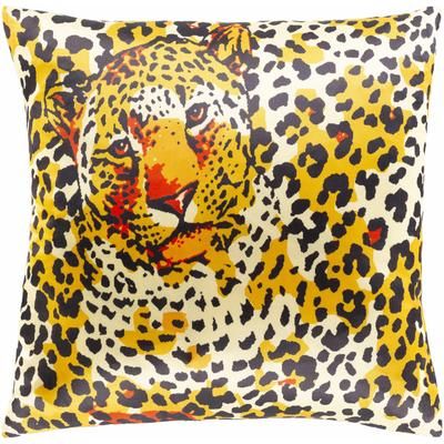 Bondo 20" Square Modern Pillow plush Black/Red/Saffron/Yellow/Mustard Throw Pillow - Boutique Rugs