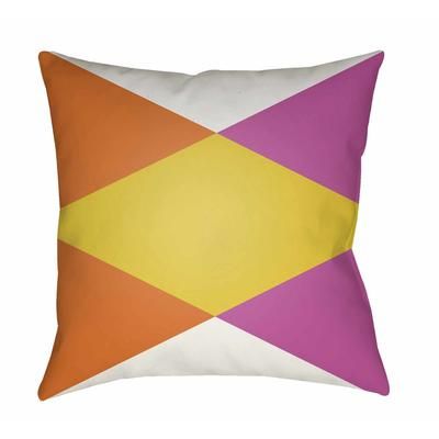 Unidad 20" Square Modern Pillow plush Orange/Purple/White/Yellow Outdoor Throw Pillow - Boutique Rugs