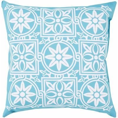 Merkezefendi 18" Square Traditional Pillow plush Blush/Dark Blue/Navy Outdoor Throw Pillow - Boutique Rugs