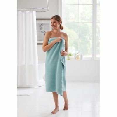 Zero Twist 100% Cotton Oversized Bath Sheet by BrylaneHome in Pool Blue