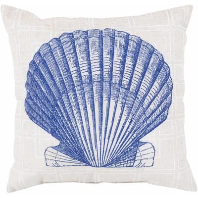 Wilston 26" Square Coastal Pillow plush Light Beige/Navy/White/Peach Outdoor Throw Pillow - Boutique Rugs
