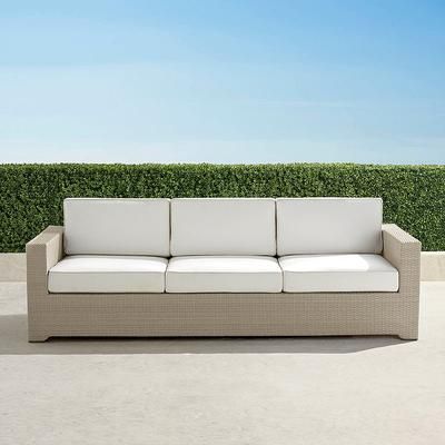 Palermo Sofa in Dove Wicker - Standard, Brick - Frontgate