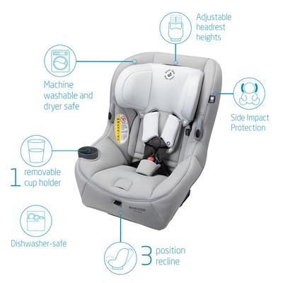 Maxi-Cosi Pria Sport 2-in-1 Convertible Car Seat - Polished Pebble (PureCosi)