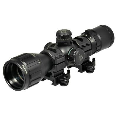 Leapers UTG BugBuster Rifle Scope 3-9x32mm 1in Tube Second Focal Plane RGB Mil-dot Reticle w/ Rings Black SCP-M392AOLWQ