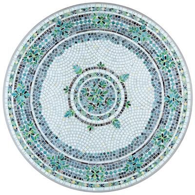 KNF Miraval Mosaic Table Collection - Double-Tiered Side Table, Black, 18" Dia. - Frontgate