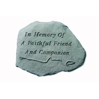 In Memory of Pet Garden Memorial Accent Stone by Kay Berry in Grey