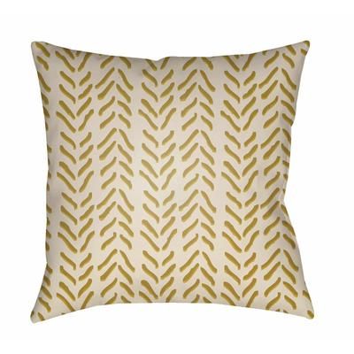 Reon 20" Square Modern Pillow plush Cream/Mustard Outdoor Throw Pillow - Boutique Rugs