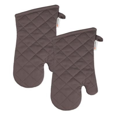 Solid Twill Oven Mitt, Set 2 by Mu Kitchen in Gray