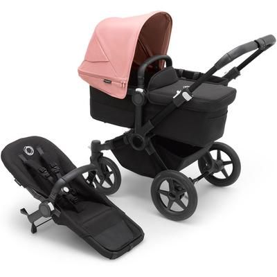 Bugaboo Donkey 5 Mono Complete Single-to-Double Stroller Bundle - Black / Midnight Black / Morning P