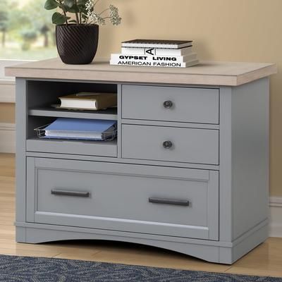 Americana Modern - Dove Functional File with Power Center - Parker House AME342F-DOV