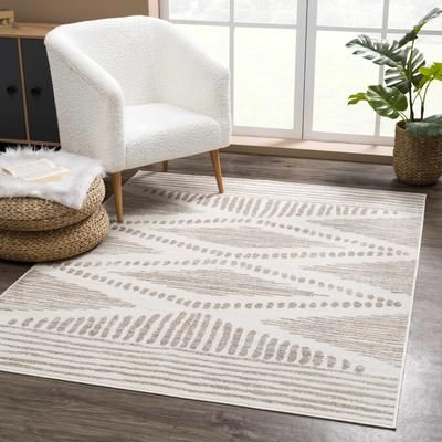 Tigris TGS-2328 7'10" x 10' Transitional,Farmhouse Ivory/Beige/Gray/Vizon/Gray Area Rug - Hauteloom