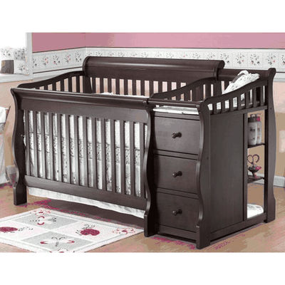 Sorelle Tuscany 4 in 1 Convertible Crib Combo in Espresso