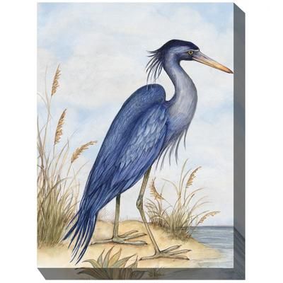 Great Blue Heron Outdoor Art by West of the Wind in Multi