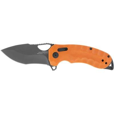 SOG Specialty Knives & Tools Kiku XR LTE Folding Knife 3.02in CRYO CTS XHP Blade Tanto Blaze Orange G10 Handle Black SOG-12-27-03-57