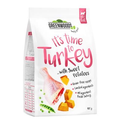 400g Turkey, Sweet Potatoes, Pumpkin Greenwoods Dry Cat Food