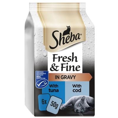 12x50g Fish Collection in Gravy Sheba Fresh Choice Wet Cat Food