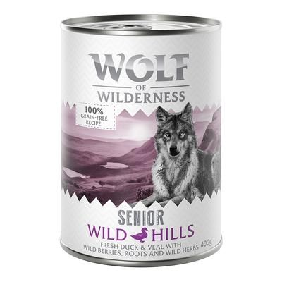 6x400g Senior Lamb & Chicken Green Fields Wolf of Wilderness Wet Dog Food