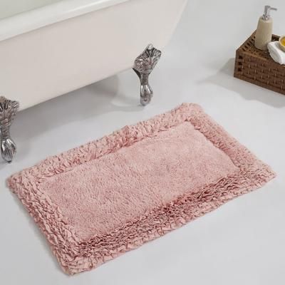 Shaggy Border Bath Rug Mat, 21" X 34" by Better Trends in Pink