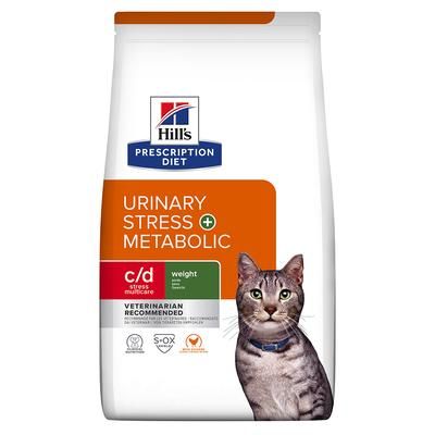 3kg c/d Urinary Stress + Metabolic Chicken Hill's Prescription Diet Dry Cat Food