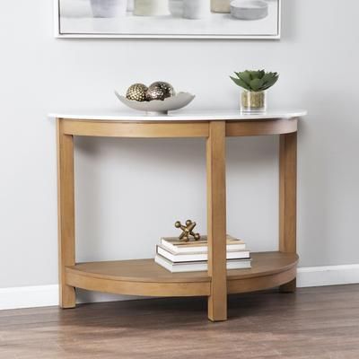 Chandlen Demilune Console Table by SEI Furniture in White